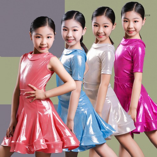 Girls children competition ballroom latin dance dresses kids rumba chacha rumba salsa dance skirts dresses costumes