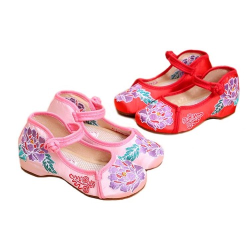 Girls chinese folk dance embroidery shoes low heels ancient traditional  classical  dance stage performance  photos cosplay princess  shoes