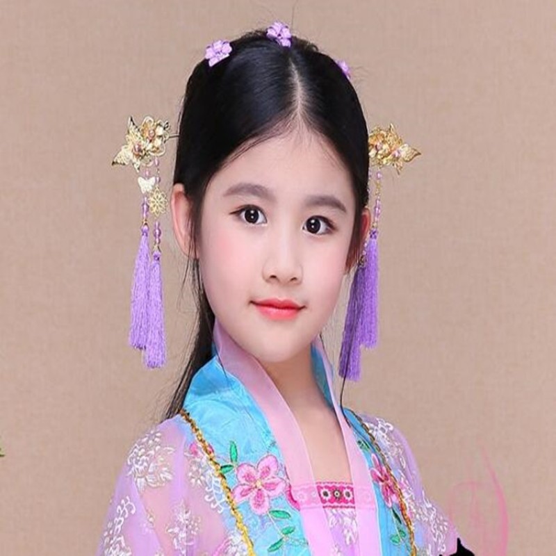 Girls chinese folk dance fairy drama cosplay headdress stage performance ancient princess empress cosplay hair clip hair accessories