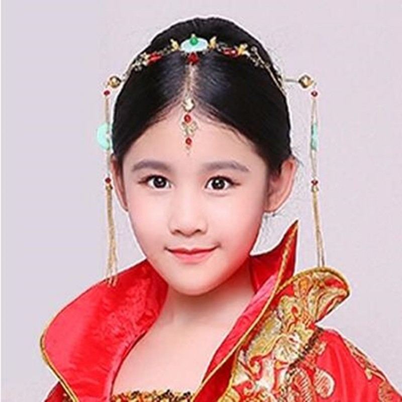 Girls chinese folk dance hair accessories headdress for girls fairy ancient traditional princess performance photos cosplay hairpin