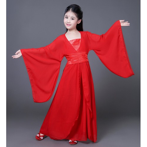 Girls hanfu fairy cosplay dress chinese folk dance costumes princess drama cosplay dress