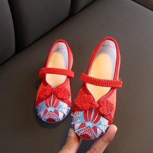Girls hanfu fairy drama cosplay chinese folk dance embroidered shoes soft soles comfortable shoes