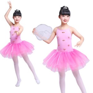 Girls jazz princess modern dance ballet dresses petal flower girls stage performance chorus costumes dress