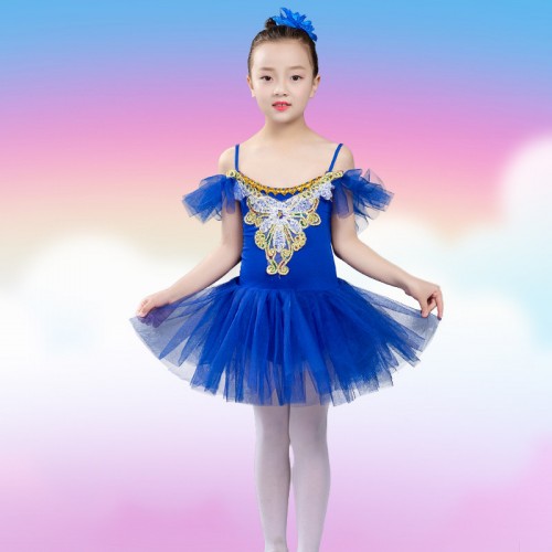 Girls kids ballet dance dres stage performance modern dance tutu skirts  ballet dance costumes