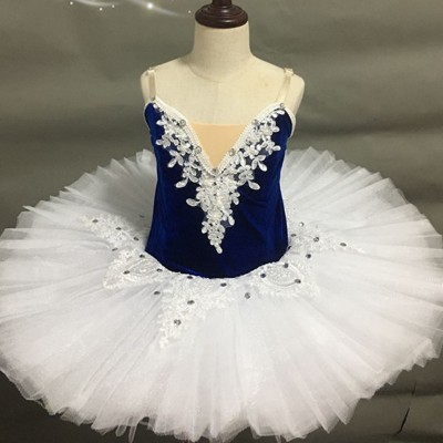 Girls kids ballet dance dress swan lake classical pancake tutu skirts stage performance ballerina dresses
