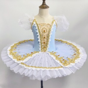 Girls kids children light blue ballet dance dresses ballerina tutu skirts ballet dance costumes for children