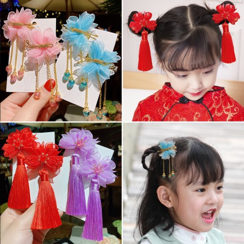 Girls kids chinese hanfu princess drama cosplay hair piece princess fairy tang dynasty empress cosplay hairpin 