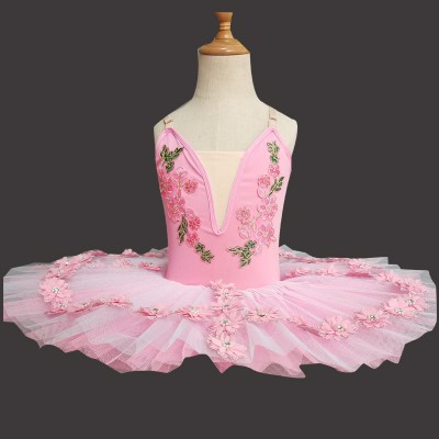 girls Professional children light pink ballet costumes professional ballerina TUTU skirts girls little Swan Lake ballet  dance dress