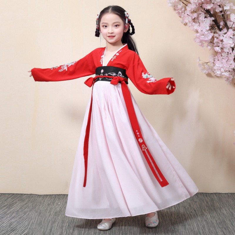 girls traditional ancient hanfu princess chinese folk dance dresses japanese korean kimono drama cosplay dresses