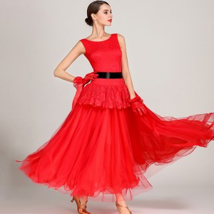 Girls women ballroom competition dresses waltz tango long length flamenco dresses costumes