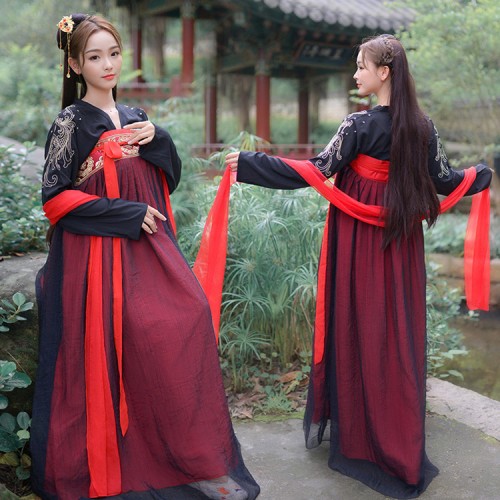 Hanfu women's chinese ancient traditional dress costumes korean kimono dress stage performance drama anime cosplay robes dresses