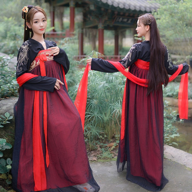 Hanfu women\'s chinese ancient traditional dress costumes korean kimono ...