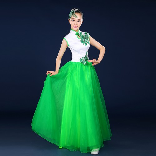 Chinese Minority Costumes National Dresses Women Clothing Ancient Traditional Chinese folk Dance Costumes