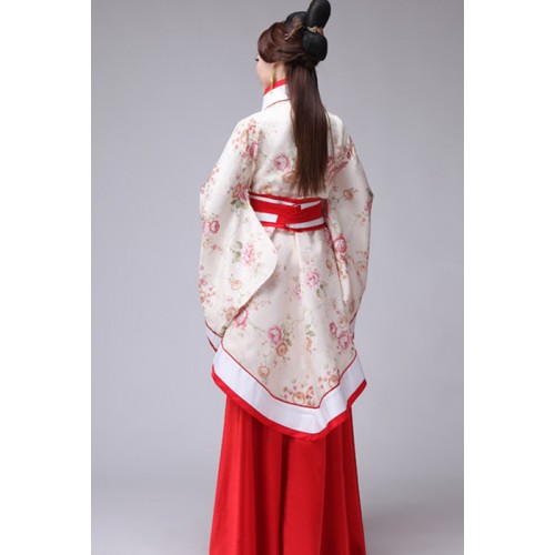 Black red ancient chinese costume women folk dance qing dynasty tradition wear costumes for fan fancy dress hanfu cosplay clothes china