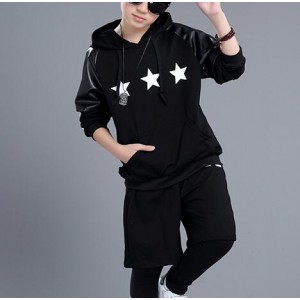 Black fashion school play boys girls hip hop jazz performance competition dance outfits costumes