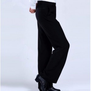 Black Latin Dance Trousers Pants Men/Boy Practice/Performance Pants For Dance Modern Dance Pants Mens Ballroom Dance Pants 