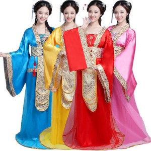 Chinese folk dance costumes for female women stage performance drama ancient traditional film fairy  anime cosplay dancing robes dresses
