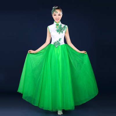 Chinese Minority Costumes National Dresses Women Clothing Ancient Traditional Chinese folk Dance Costumes