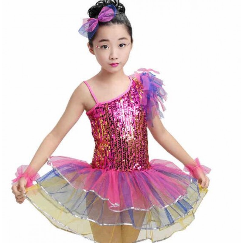 Girls Ballet Dress For Children Girl Dance Clothing Kids Sequins Ballet Costumes For Girls Dance Leotard Girl Stage Dancewear