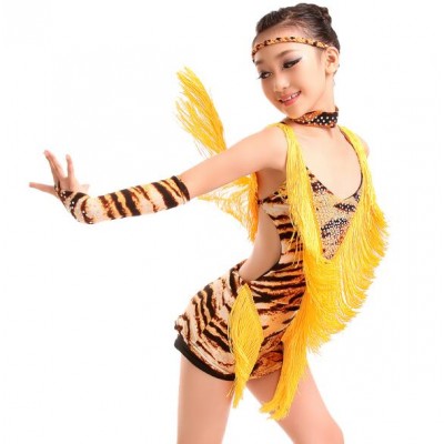 Latin Dance Dress For Girls Samba Dress Ballroom Dancing Dress Girl Dancewear Kids Kid Costume Ballet Vestido Latino Girls