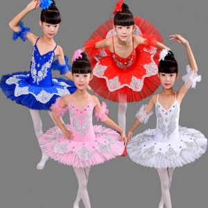 Professional Ballet Tutus Blue white pink swan lake Ballet Dance costume children  girl's kids  Costume Tutu Dance Leotard Girls Ballet Dresses 