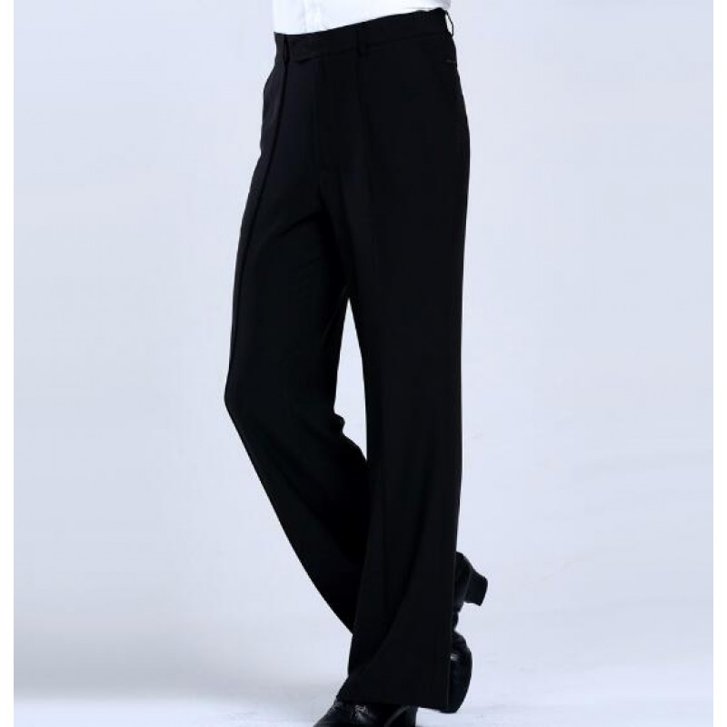 Black Latin Dance Trousers Pants Men/Boy Practice/Performance Pants For ...