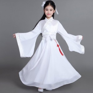 White girls fairy Chinese folk dance dresses kids children stage performance competition drama Korean japan kimono cosplay dancing dresses outfits