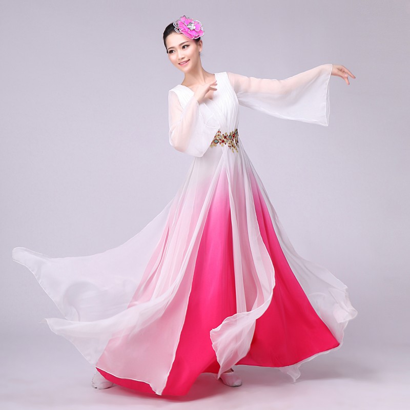 Women gradient color Tang Ancient Chinese Costume Beautiful Dance Costume Princess Dynasty Opera Chinese Dres