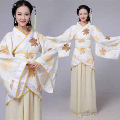 Yellow green violet Chinese Traditional Hanfu Ancient Tang Dynasty Costume Dress for Women Chinese Fairy Dresses dance costume Hanfu robe
