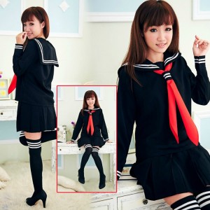 JK Japanese School sailor uniform fashion school class navy sailor school uniforms for Cosplay girls suit 