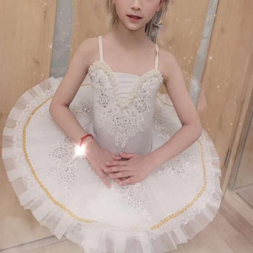 Kids children classical ballet dance dress ballerina little swan lake stage performance ballet dress