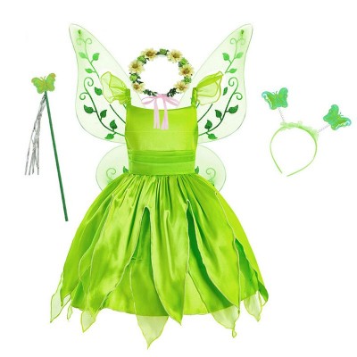 kids Halloween elf dress Tinker Bell fairy birthday party stage performance princess dress children's model show role playing party cosplay costume