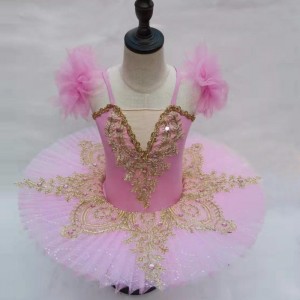 Kids little swan lake ballet dance dresses baby children ballerina classical pancake skirt ballet dance dress
