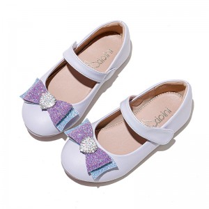 Kids shoes2022 elsa new ice princess shoes wholesale factory girls single Velcro children shoes