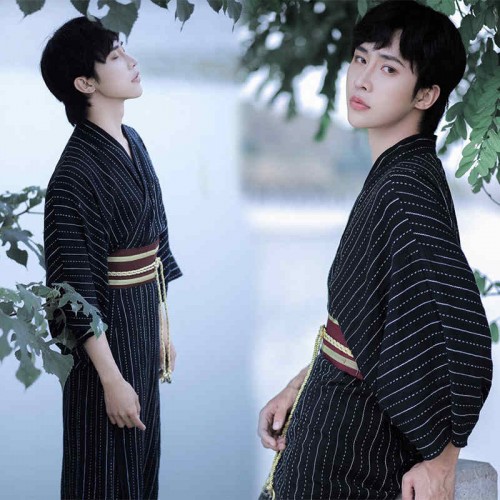 Kimono for men Formal Wear stage performance film cosplay Traditional Japanese Kimono Men Japanese Style Bathrobe Yukata