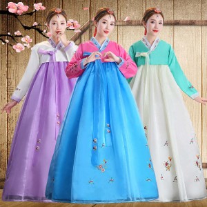 Korean traditional hanbok dresses for women female Da Jang Geum film cosplay costumes Adult hanbok traditional Korean court dance costume
