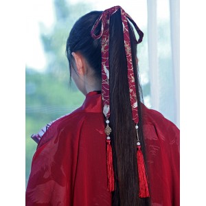Women girl's chinese hanfu hair tie ribbon fairy princess drama cosplay hair accessory photos shooting hair belt