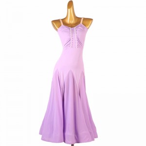 Lavender purple red black white pink pearls competition ballroom dance dresses for women girls waltz tango foxtrot smooth dance long gown for female