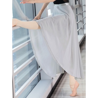 Long length Ballet dance skirt for women modern dance long length chiffon skirt for lady