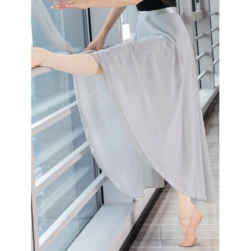 Long length Ballet dance skirt for women modern dance long length chiffon skirt for lady
