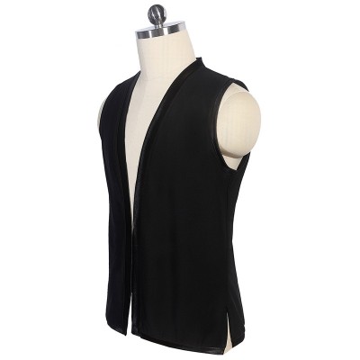 male Latin dance vests Men Latin Dance Costume Waistcoat Tops Adult Standard Dance Performance Outfits