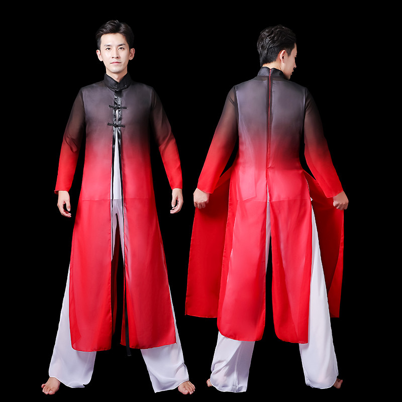Men chinese folk dance costumes chinese kungfu clothing hanfu ancient traditional  drama photos swordsman warrior prince cosplay robe for male 