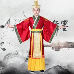 Men's hanfu ancient traditional chinese emperor drama cosplay dragon robes