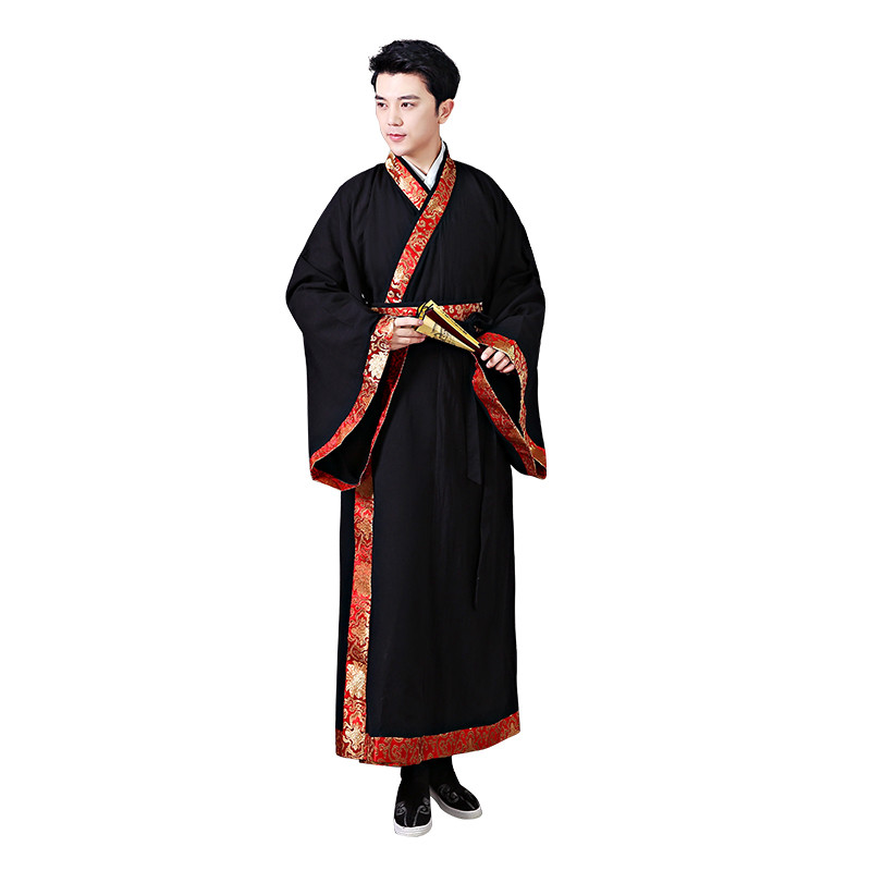 Men's hanfu china traditional ancient emperor drama film cosplay robes stage performance costumes