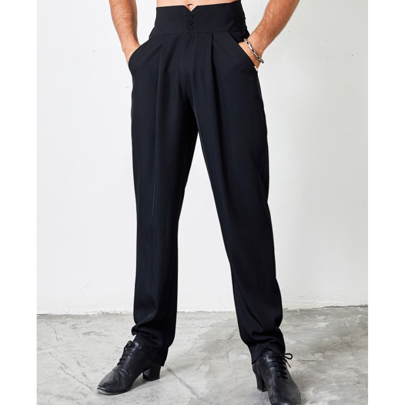 Amazon.com: YILINFEIER Men Professional Pure Black Straight Pocket and Belt  Latin Modern Square Practice Dance Pants (Size 29, Black) : Clothing, Shoes  & Jewelry