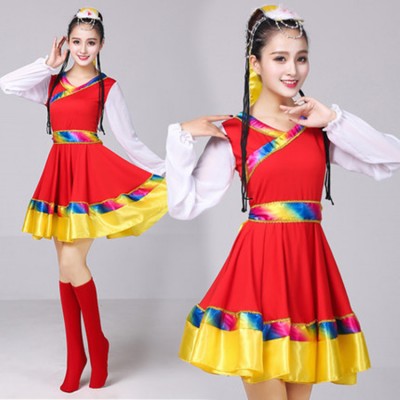 Mongolian Tibet Chinese folk dance costumes ancient traditional drama cosplay costumes robes