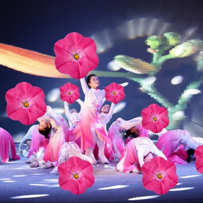 morning glory Dance props Morning glory Games opening ceremony Admission to the kindergarten party stage performance holding flowers