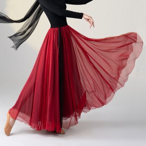 Red Flamenco Dance skirts paso double dance skirts for women girls Classical dance clothing female 720 degrees xinjiang modern dance performance acrobatics veil