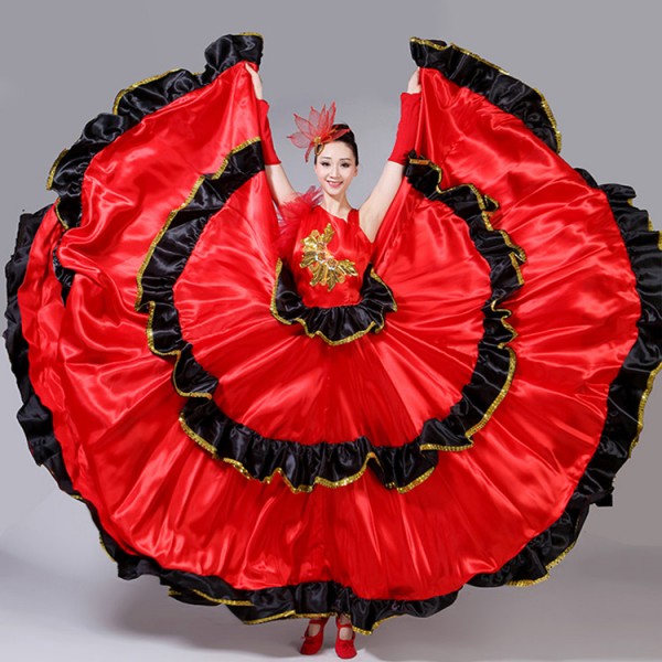 Flamenco Dress Spanish Cultural Dress Red Flamenco Dresses