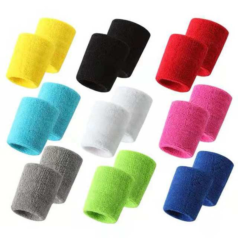 Sports running yoga gyms Sweat-absorbent wrist towel for women and men one pair